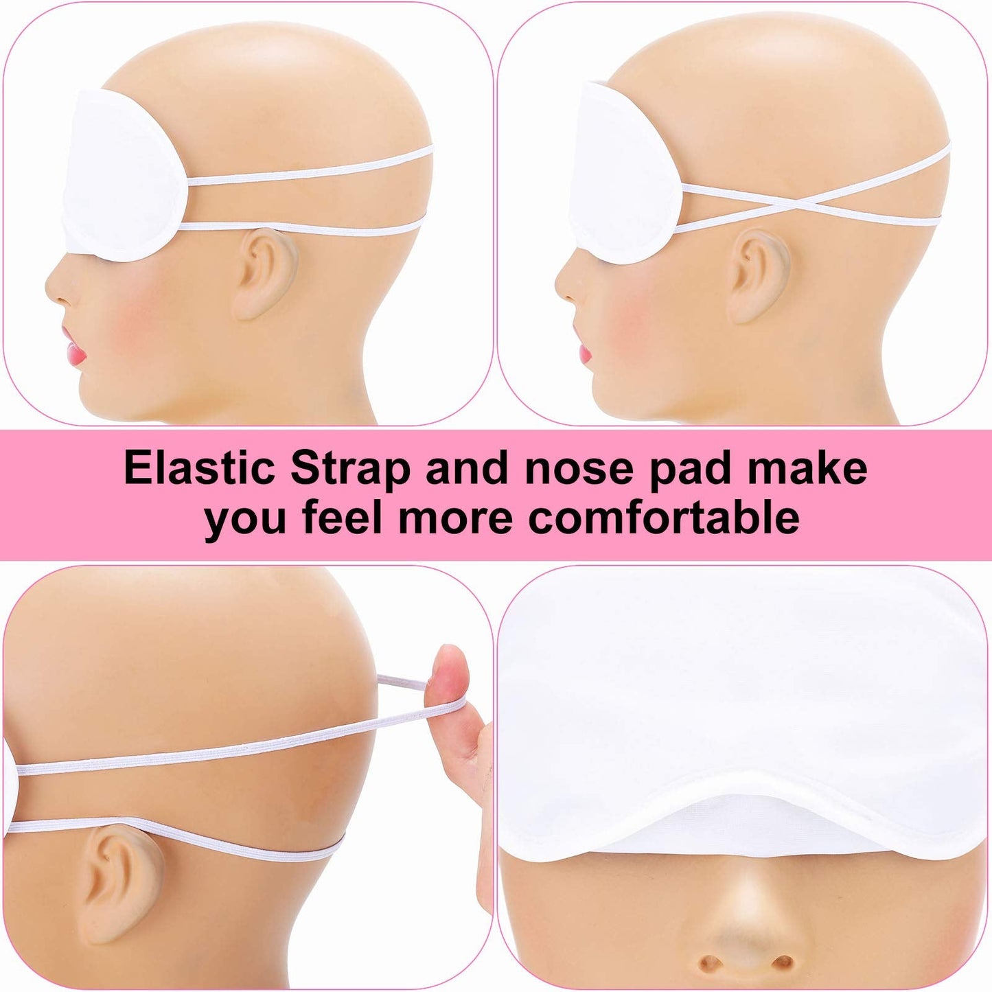 28 Pieces Sublimation White Eye Mask Blanks Sleepover Party Supplies Slumber Pajama Party Decorations with Fabric Marker Pens DIY White Sleep Mask