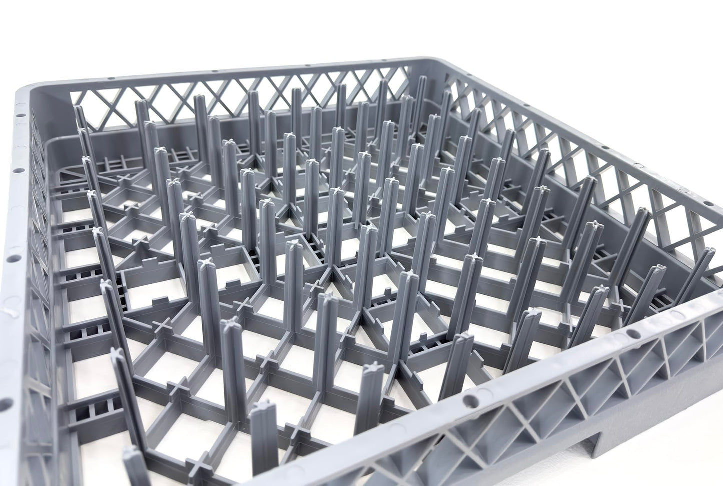 Farag Janitorial Peg Plate Rack for Commercial Dishwasher | Full Size Tray Rack | Polypropylene (Gray)