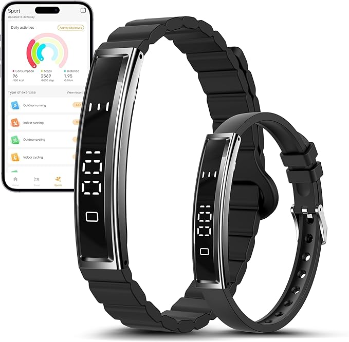 RIFESI Smart Bracelet for Women Men, Health Activity Fitness Trackers, 24/7 Heart Rate, Blood Oxygen & Stress Monitor, 24H...