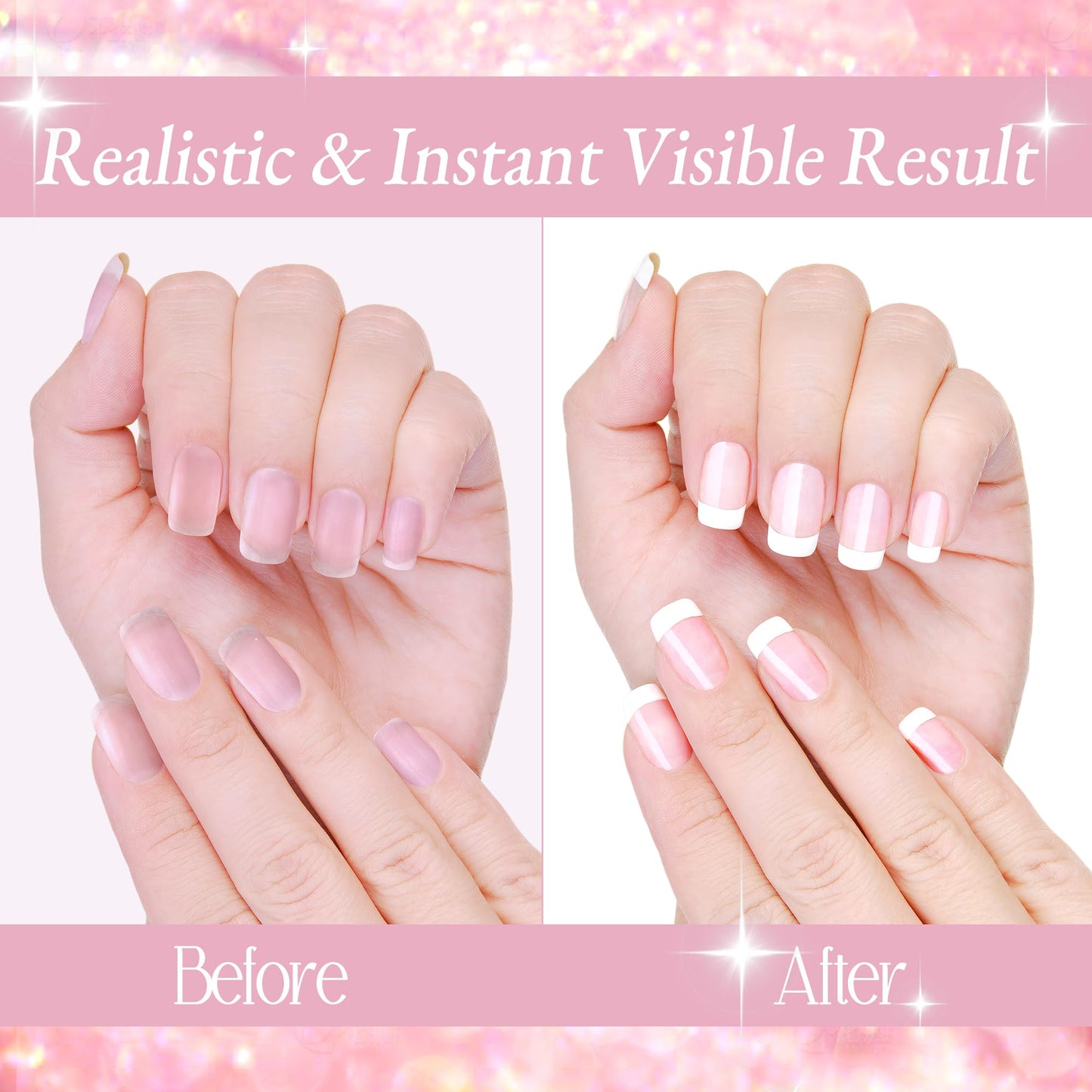 Nail Shiny Buffer Block Gifts for Women - Pink Nail Shine Buffing Blocks Files with 2 Way Smoother & Polisher for Natural Nails,