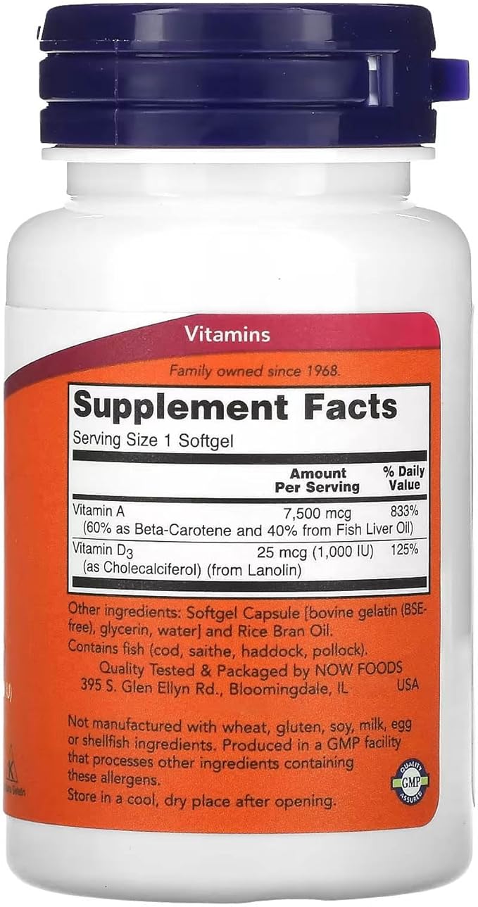 Ultra A & D3, 100 Softgels by Now Foods (Pack of 3)