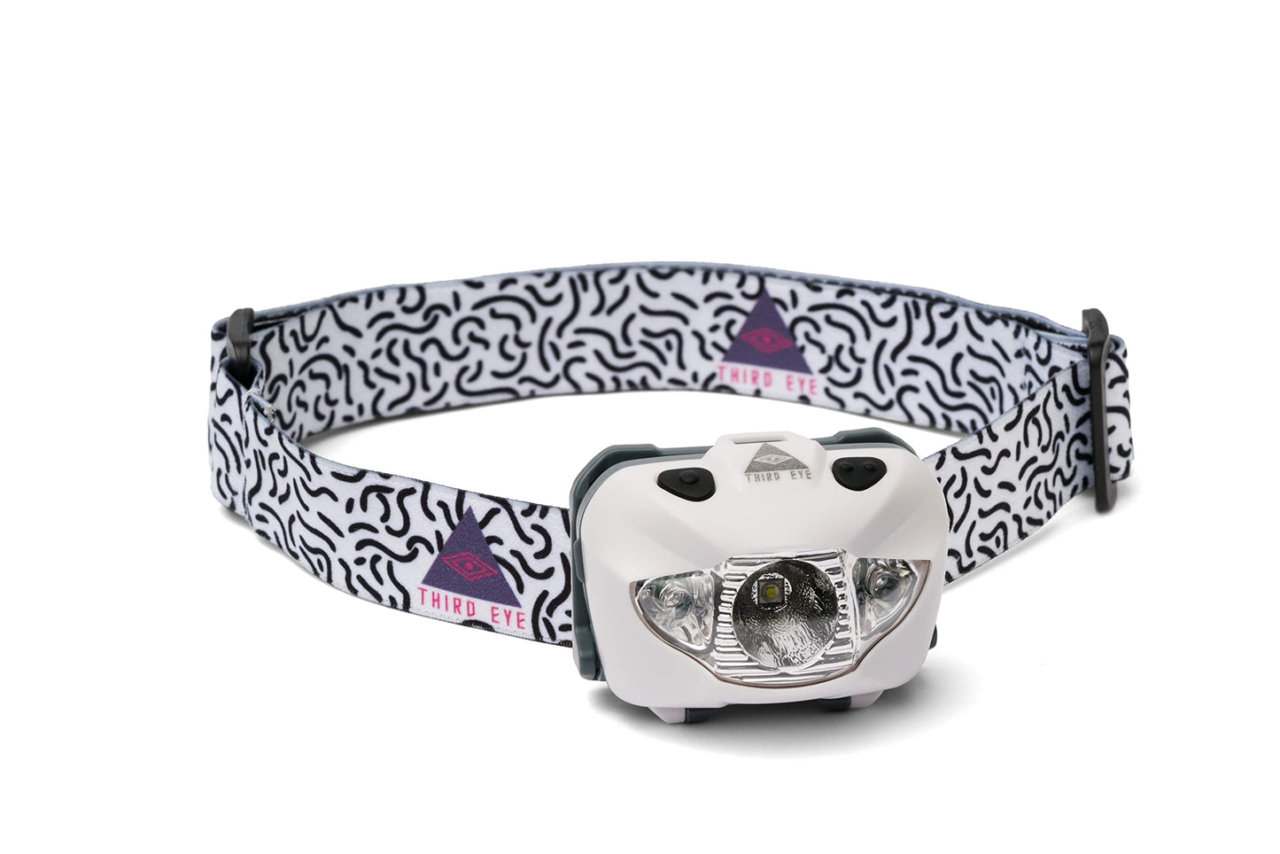 Third Eye Headlamps - Powerful And Stylish Camping Led Headlamp Flashlight - 168 Lumens  Red And White Light  Adjustable Tilt  Multiple Brightness Modes - Lightweight  Durable (Lines)