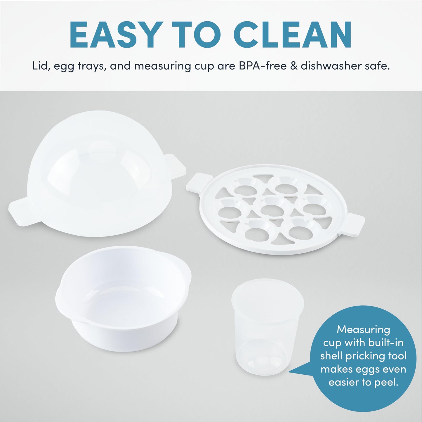 AROMA® Overly Easy Egg Cooker, Steamer, and Electric Egg Poacher | XL Capacity Egg Steamer Fits 7 Eggs