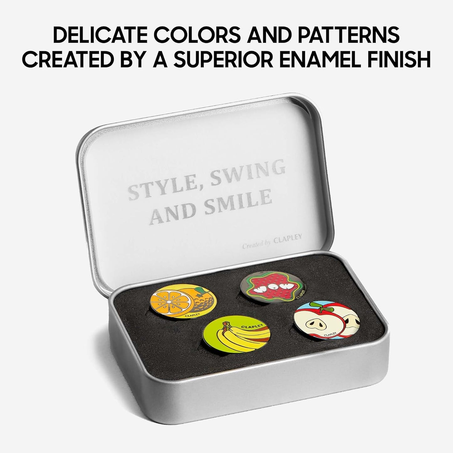 Ball Markers, 0.9 Inch, Made from Stainless Steel and Oven-Cured Enamel; an Essential Accessory for Golfers, Eye-catching and Easy to Spot On The Green, Pack of 4