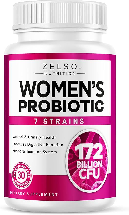 Women’s Probiotics, Vaginal Probiotics with Prebiotics Supplement, 175 Billion CFU, 7 Strains - Supports Vaginal Flora, pH Balance, Digestive Health & Immune Support - 30 Capsules
