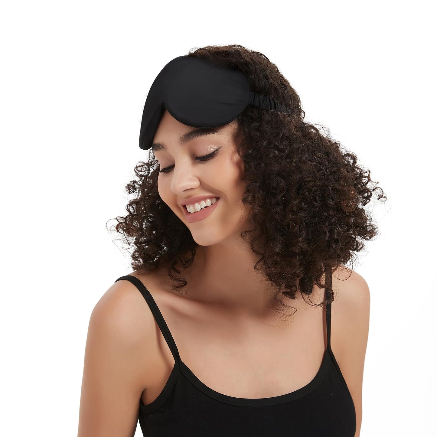 ALASKA BEAR Sleep Mask with Silk-Covered Headband for Hair Care, Silk Eye Mask Comfortable Scrunchy Band Over Ears (Built-in Contour Insert, Luxury 22 Momme)