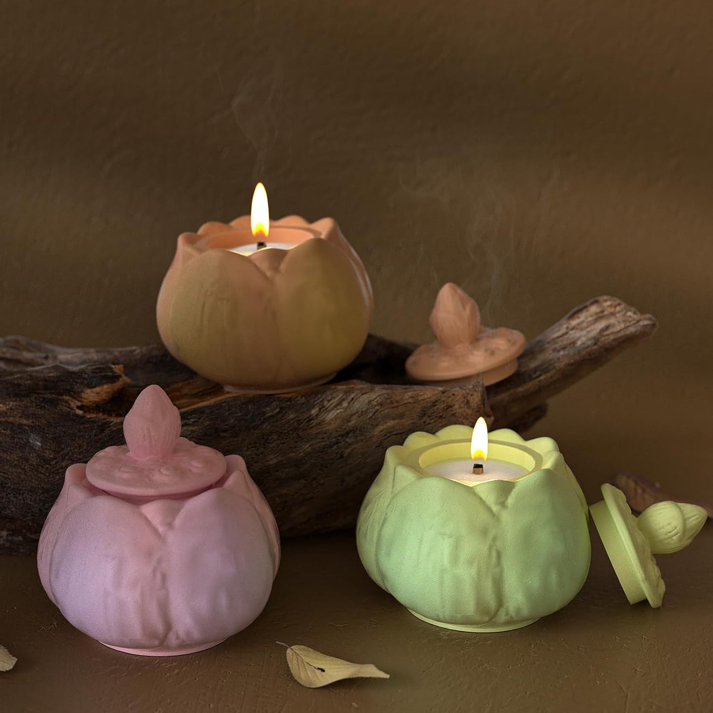Lotus Jar Bottle Mold - Resin Casting Silicone Molds for Home Decor & Candle Making Wave Spiral Mold