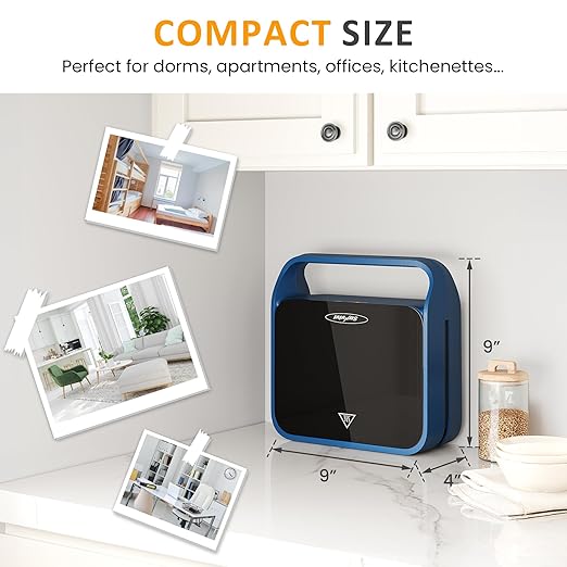 Sunvivi Pro Sandwich Maker Panini Press Grill, 3 in 1 Electric Waffle Maker with Removable Non-stick Plates, with Glass Top, Cool Touch Handle & Easy to Clean, 850W