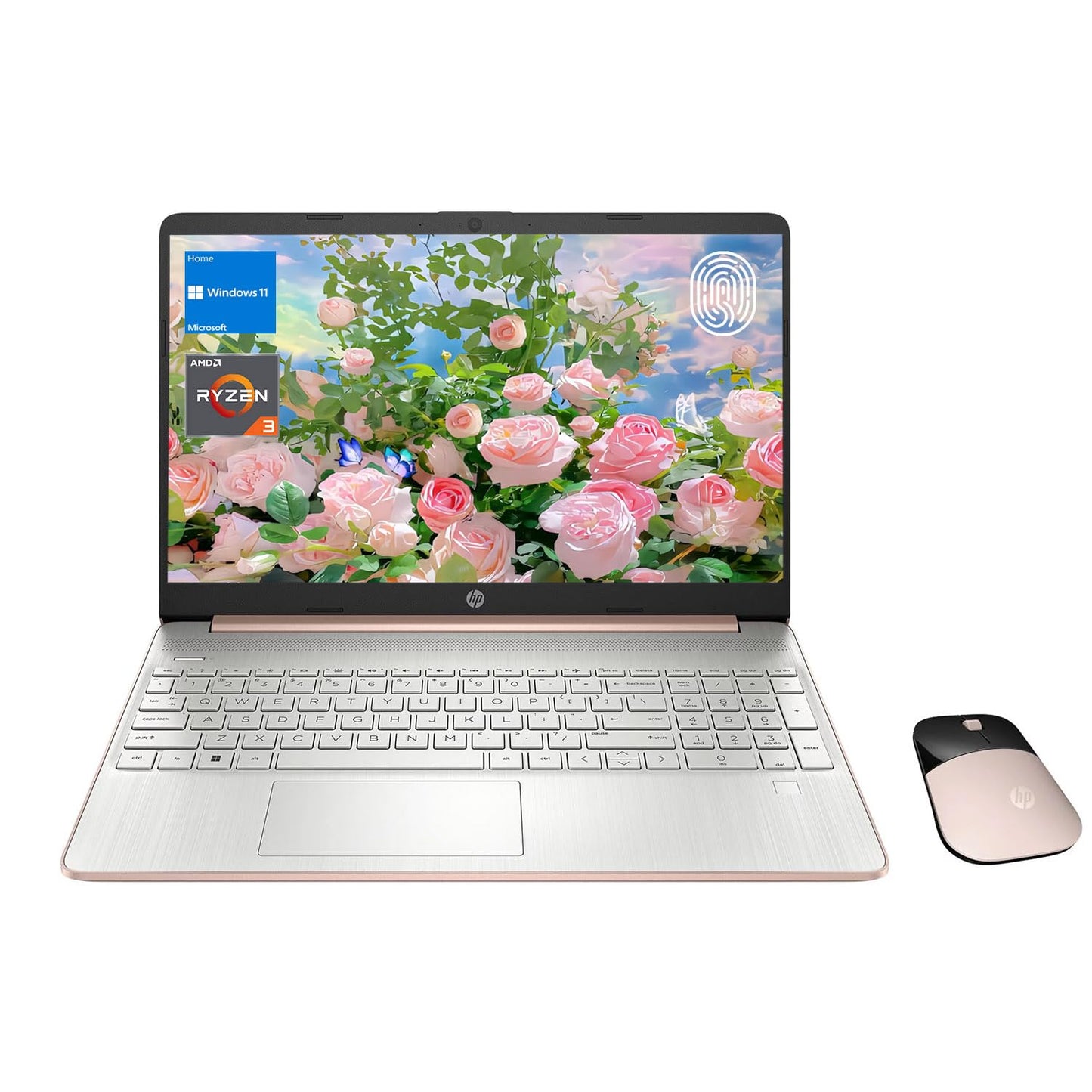 Hp Portable Laptop, 15.6 Hd Anti-Glare Display, Amd Ryzen 3 3250U, 32Gb Ram, 1Tb Pcie Ssd, Student And Business, Webcam, Fingerp