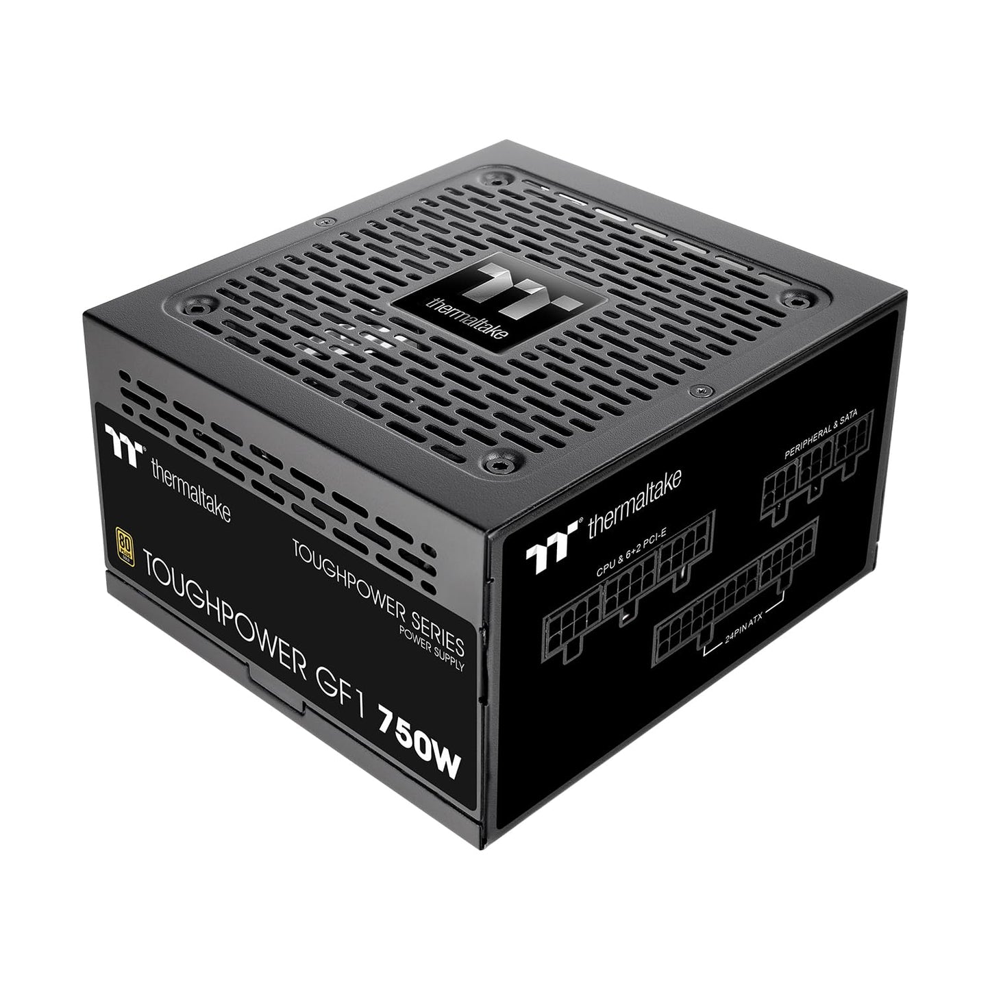 Thermaltake Gf1 (2024) Fully Modular Atx 750W Power Supply - 80 Plus Gold - Ultra Quiet - Zero Rpm, Ps-Tpd-0750Fnfagu-P