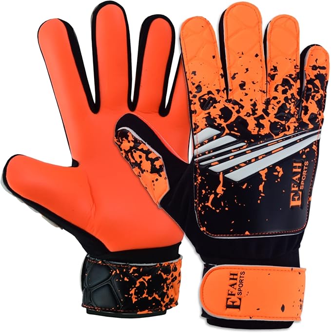 EFAH SPORTS Soccer Goalkeeper Gloves for Kids Boys Children Youth Football Goalie Gloves with Strong Grips