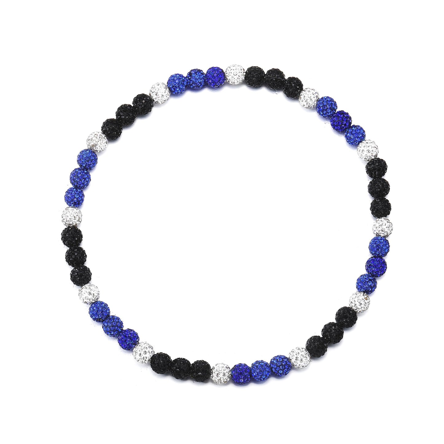 HSWYFCJY Baseball Beaded Chain Necklace for Men Women, Rhinestone Discoball Drip Accessories Black Navy Blue Baseball Necklaces