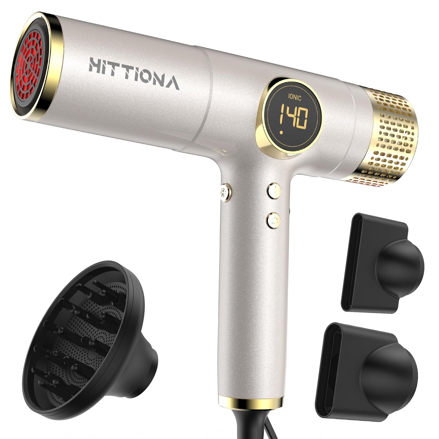 Infrared Ionic Hair Dryer with Diffuser - 2000W Dual Voltage Blow Dryer for Women, Fast Drying, Frizz Control, Lightweight & Low