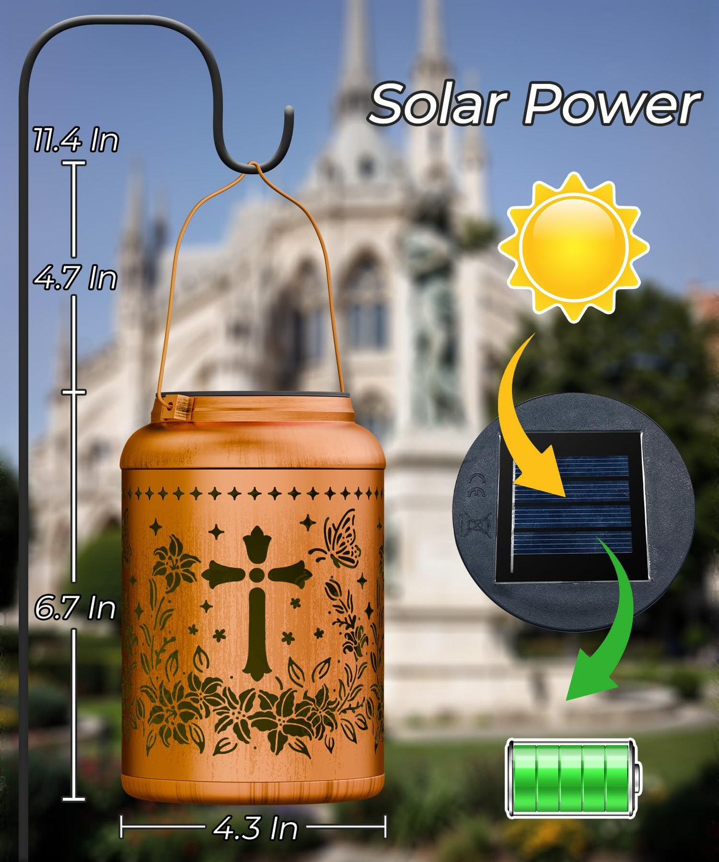 Christmas Stocking Stuffers For Women Faith Solar Lanterns Outdoor Waterproof Christians Gifts For Women Inspriation Religious Gifts For Woman Decoration Light For Garden Patio Yard