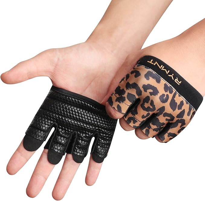 RYMNT Minimal Workout Gloves,Short Micro Weight Lifting Gloves Grip Pads with Full Palm Protection & Extra Grip for Men Wo...