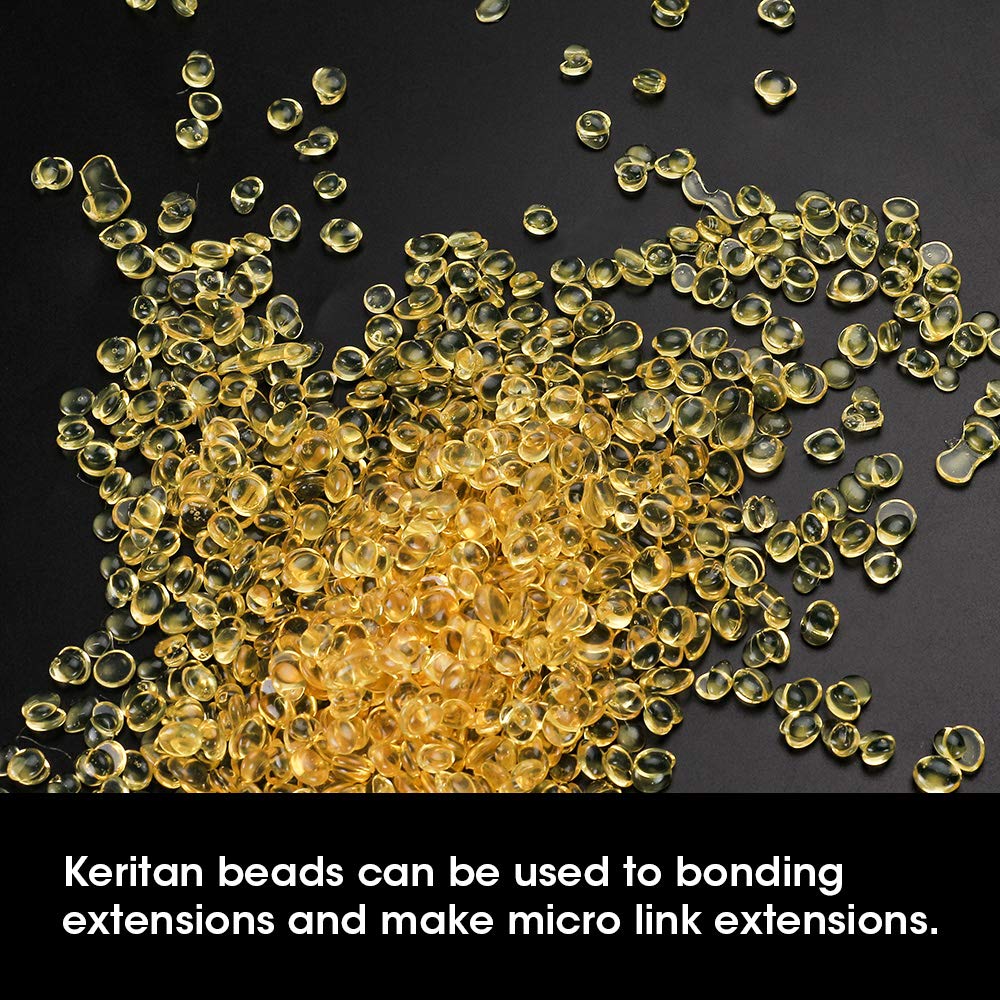 100g 1000 PCS Keratin Glue for Hair Extensions - Fusion Hair Tools Hair Extension Fusion Tips Rebond Granules Beads