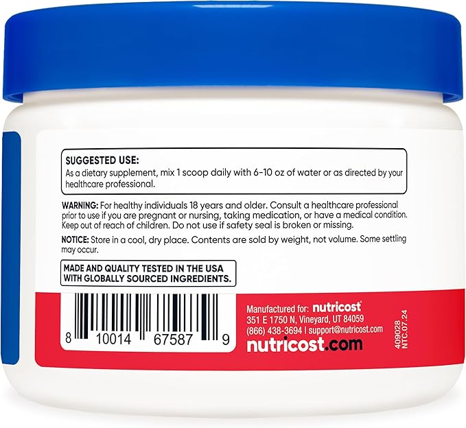Nutricost Magnesium Glycinate Powder (Fruit Punch, 250 Grams)