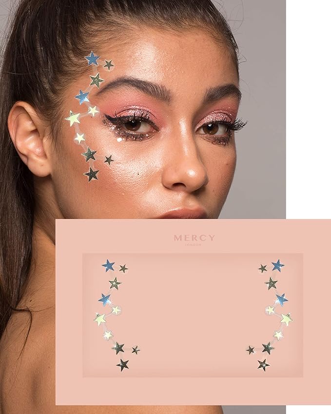 Stars Face Jewel by MERCY LONDON All in One Face Jewels Costume Accessories