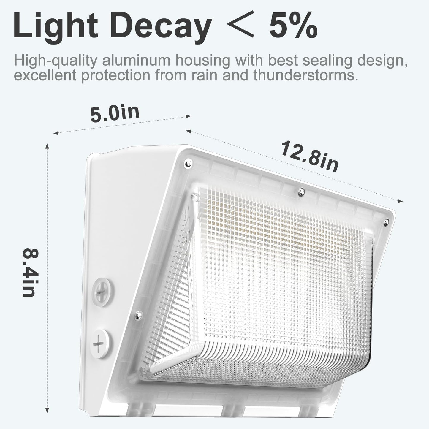 Lightdot 8Pack 200W Led Wall Pack Lights  100-277V Dusk To Dawn With Photocell | 30000Lm(150Lm/W) 5000K Ip65 Outdoor Exterior Lighting Fixture  Energy Saving|5-Yrs Warranty  Etl White(Height:15~30Ft)