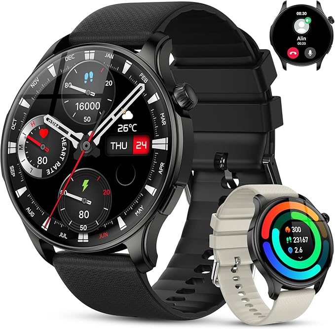 Smart Watch for Men Women Fitness: Waterproof Running Digital Mens Watches Step Pedometer Tracker Make Answer Call Smartwa...