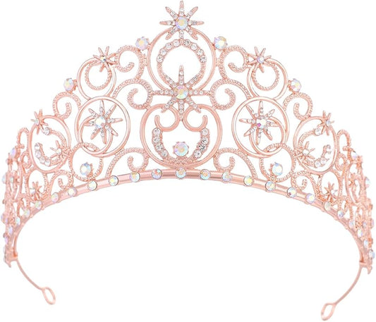 Tiaras and Crowns for Women Bubble Crown Crystal Queen Crown princess headbands for Wedding Prom Birthday Halloween Christ...