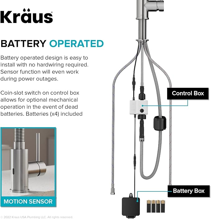 KRAUS Bolden Touchless Sensor Commercial Pull-Down Single Handle 18-Inch Kitchen Faucet in Spot Free Antique Champagne Bronze, KSF-1610SFACB