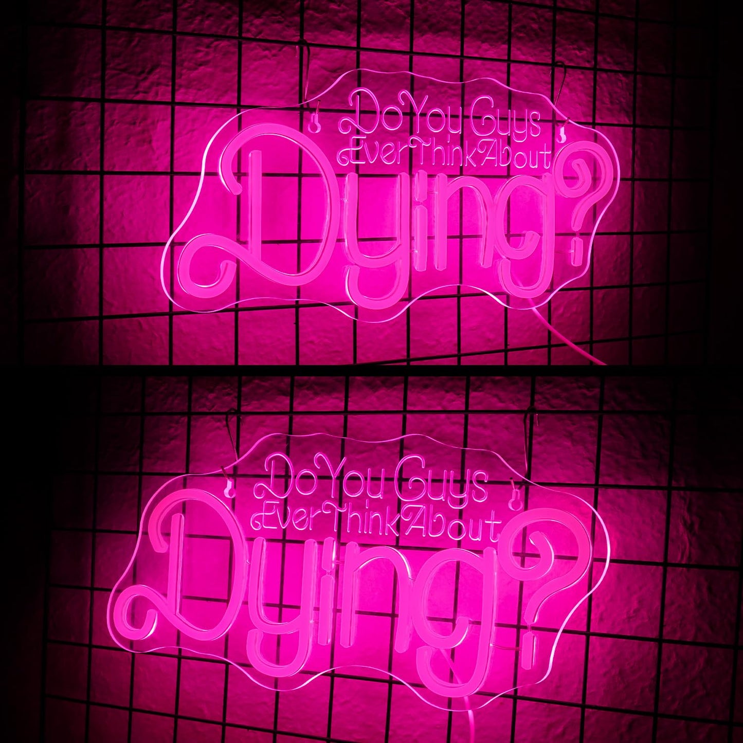 Do You Guys Ever Think About Dying Neon Sign Dimmable Neon Signs For Wall Decor Pink Do You Guys Ever Think About Dying Neon Light Usb Led Sign For Bedroom Living Room Party Christmas Birthday Gift