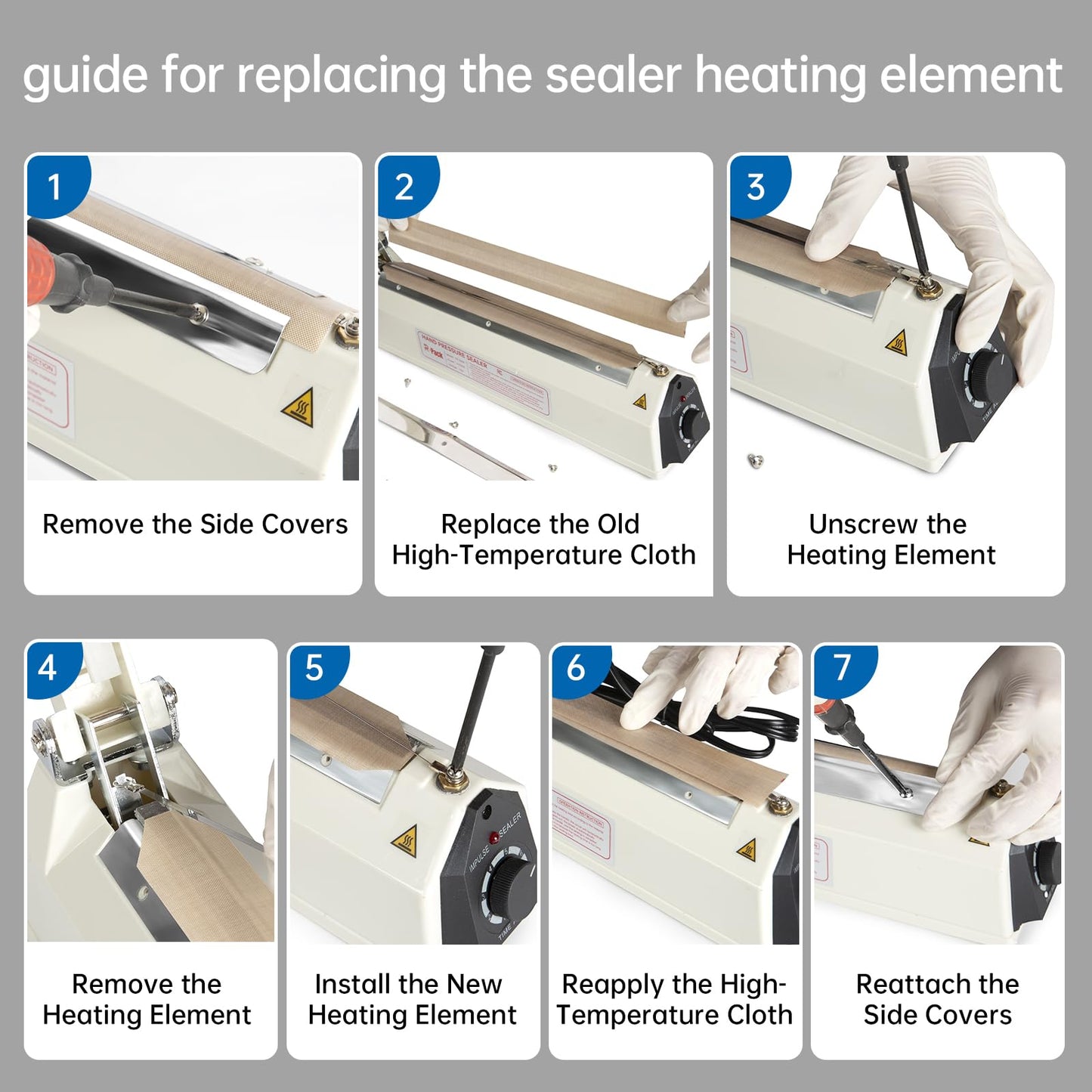 R-PACK Impulse Sealer Heat Wire Element Strip - 24in heated cutting wire Replacement Heating Wires for Sealing Machines