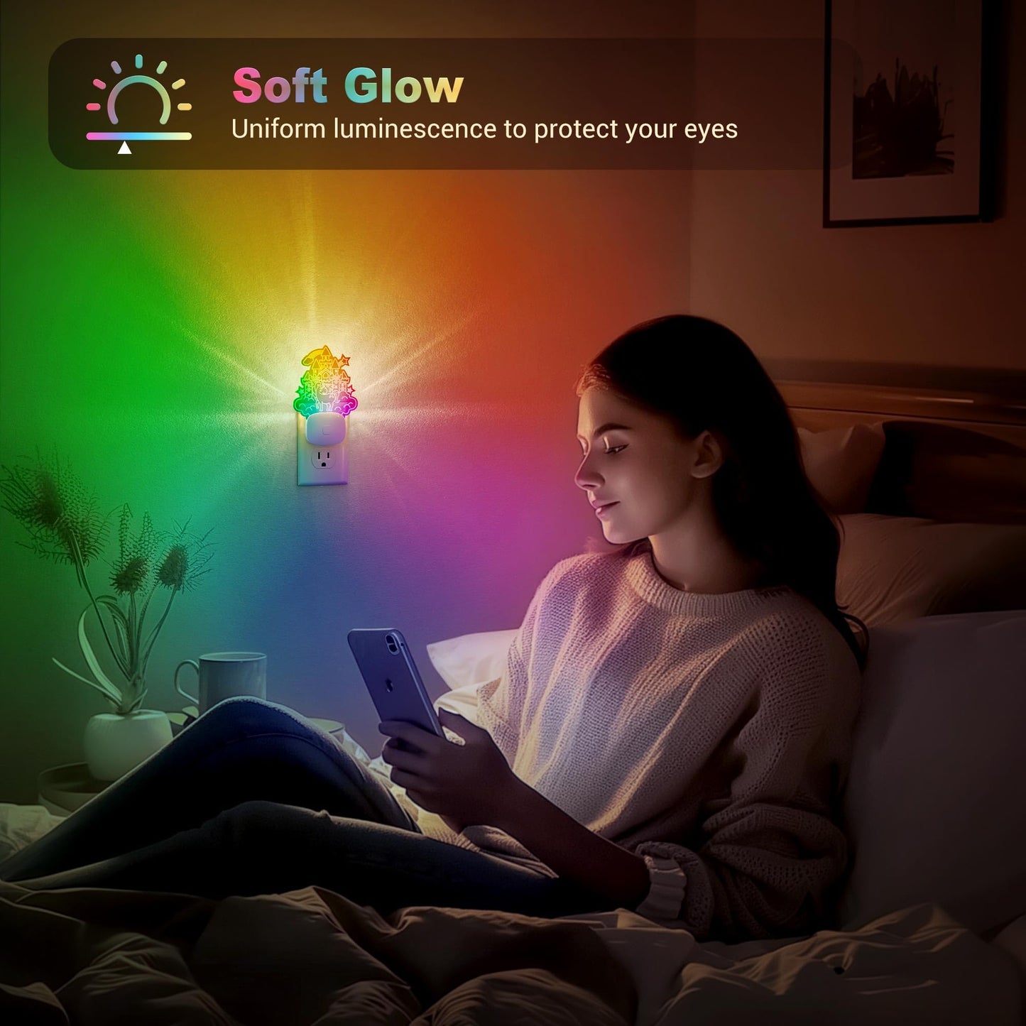 Jandcase Led Kids Night Light  Plug In Night Light  10 Color Changing Castle Night Light With Dusk To Dawn Sensor  Acrylic Rgb Nightlight For Kids Girls Bedroom  Gifts For Girls