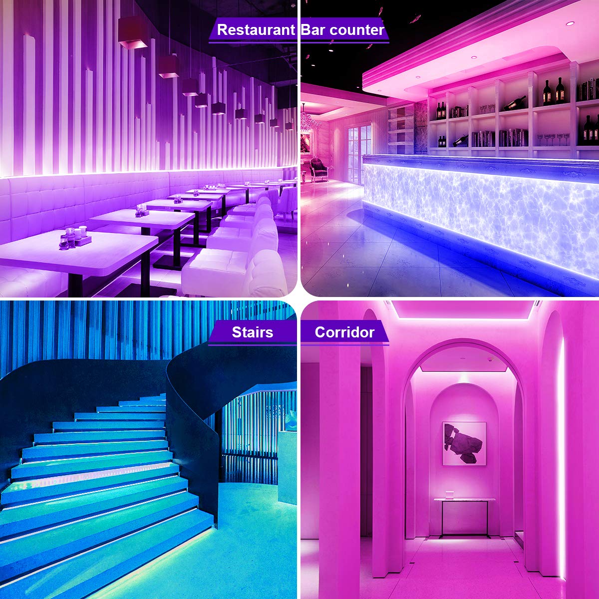 dalattin Waterproof LED Strip Lights 32.8ft RGB 300 LEDs with 44 Keys Remote, Multicolor, Model TB51325044R-RA01