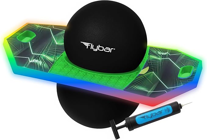Flybar Pogo Trick Ball for Kids – Balance Bounce Board with Anti-Slip Deck – Pump Included - Indoor & Outdoor Toys for Boy...
