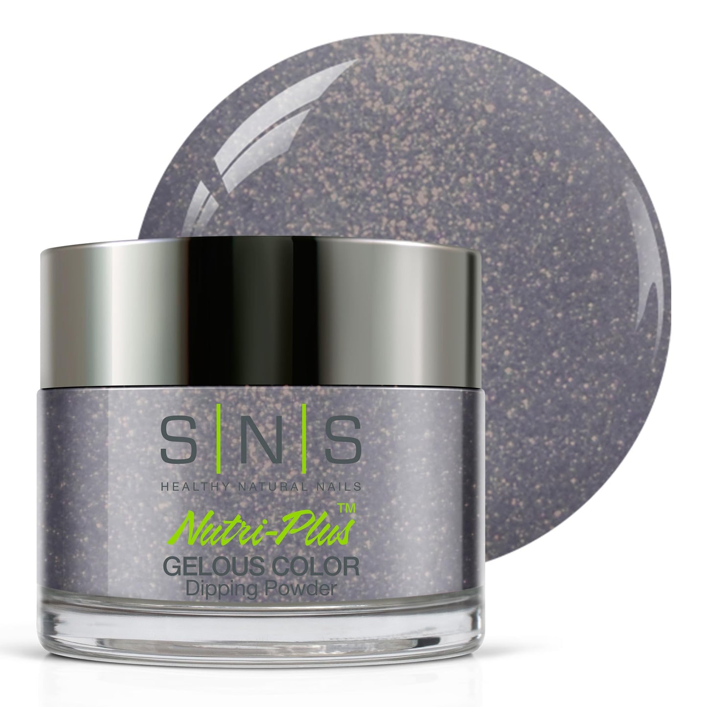 SNS Nail Dip Powder, Gelous Color Dipping Powder - Moon Over My Amy (Metallics/Silver, Shimmer) - Long-Lasting Dip Nail Color La