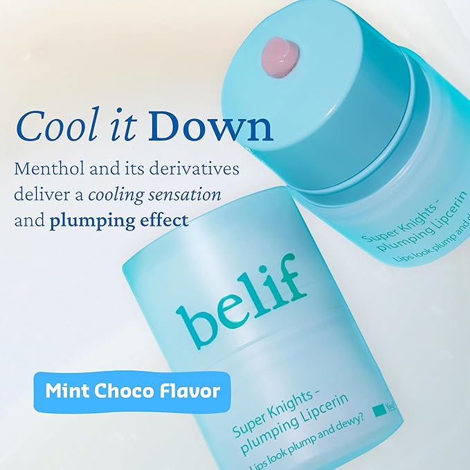 belif Super Knights Lipcerin - Plumping Lip Butter Balm with Hyaluronic Acid & Vitamin C | Hydrating Korean Lip Care for Teens & Women | Smooths Texture & Strengthens Barrier | Ideal Gift