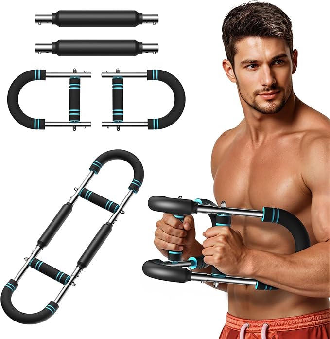 Merach Twister Arm Trainer, Adjustable Power Twister Bar, Chest Workout Equipment for Men, Portable Upper Body Workout Mac...