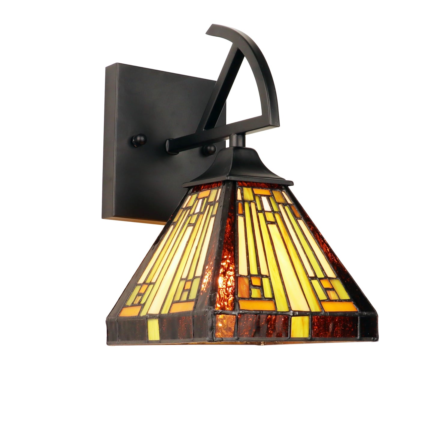 Chloe Lighting Innes Wall Sconce, 1-Light, Blackish Bronze Finish, 6in Shade, Multicolor, Model CH33359MR06-WS1