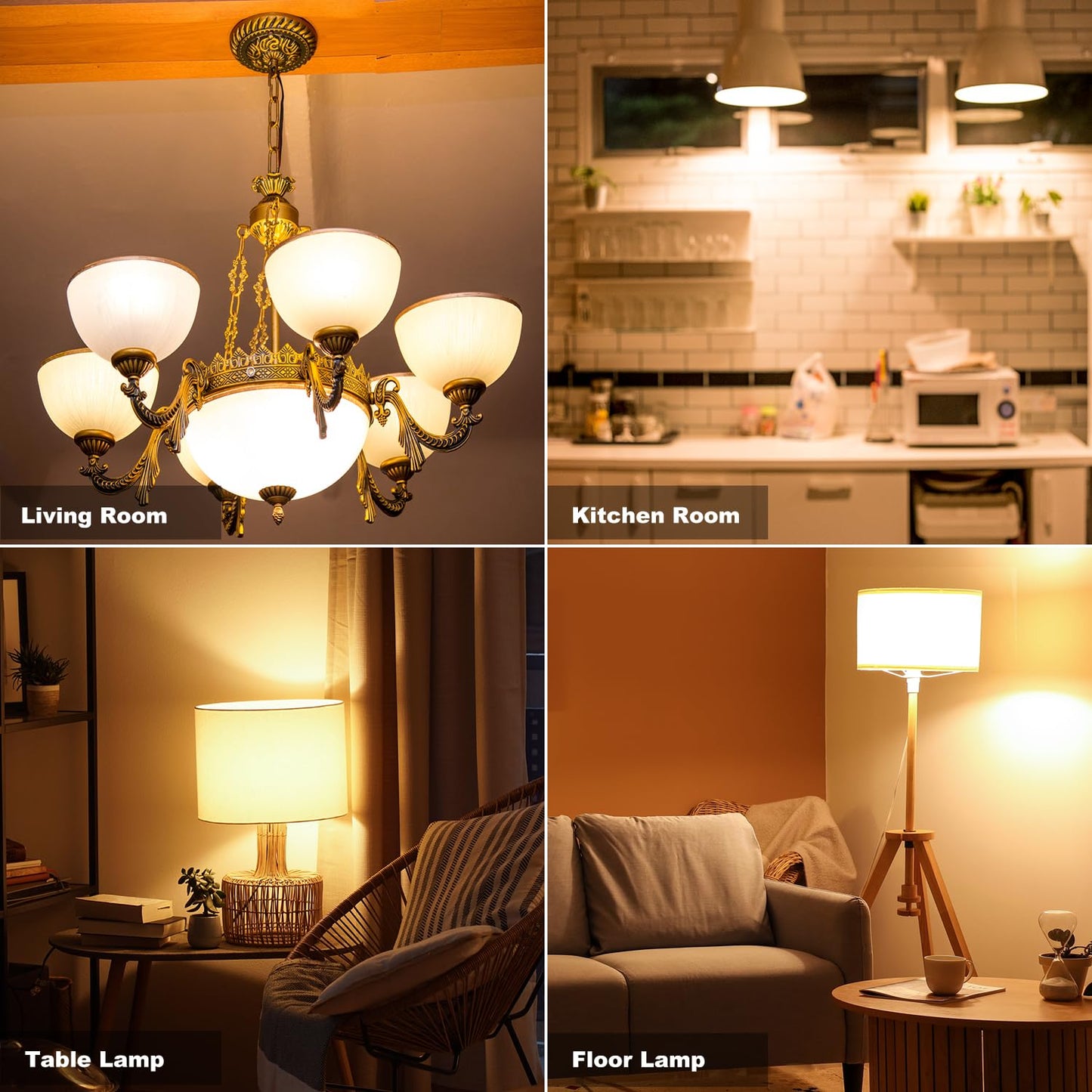 Vgogfly 3W LED Bulb Equivalent 25 Watt Light Bulbs，A15 Soft White Low Watt Light Energy Saving 2700K Standard E26 Base for Home Bedroom 6-Pack