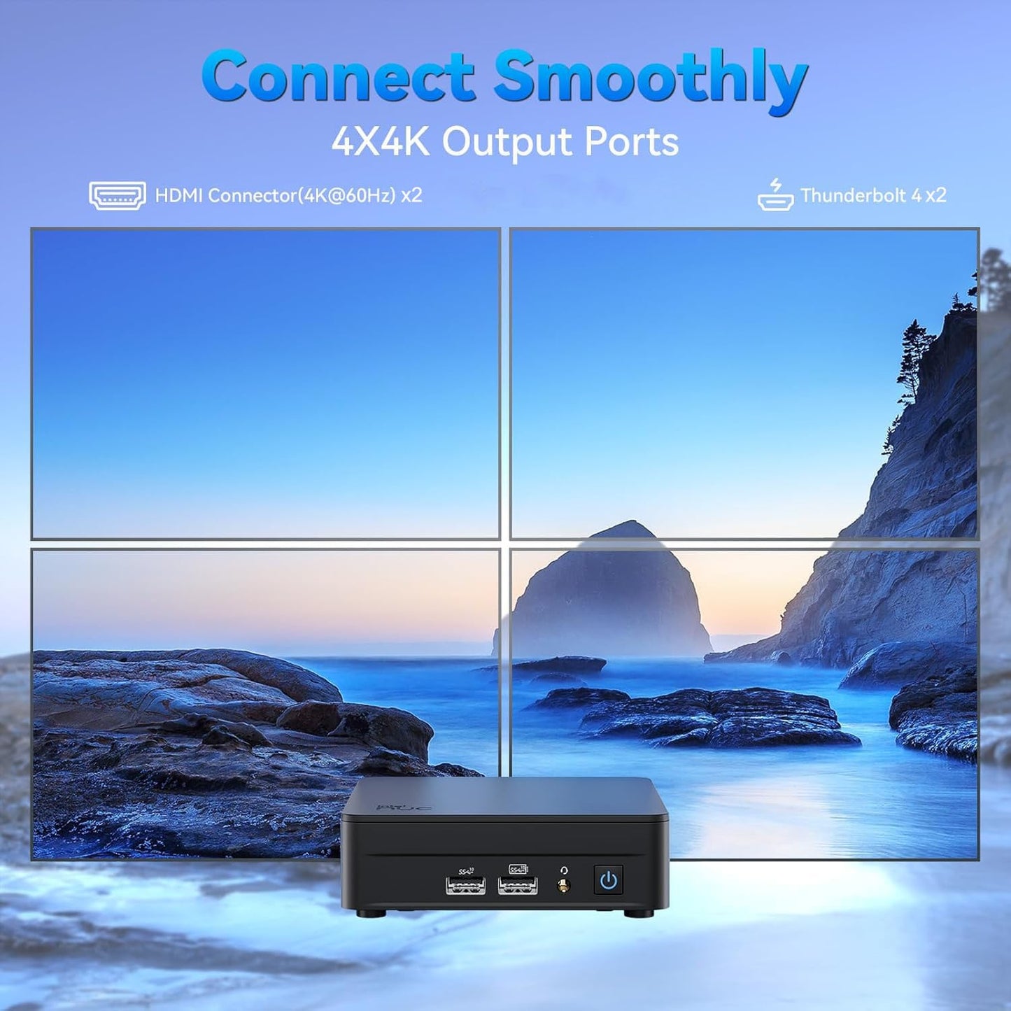 2025 Intel Nuc 13 Pro Slim Kit Mini Pc (Intel 6-Core I3-1315U, 16Gb Ram, 512Gb Ssd) Booksize Business Desktop, Support 4 X 4K Mo