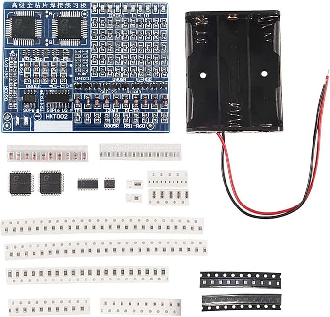 ISolderStore Soldering Practice Kit 4 Kits SMD SMT Kit DIY Electronic DIY Kits Soldering Project Soldering Training Board All in One