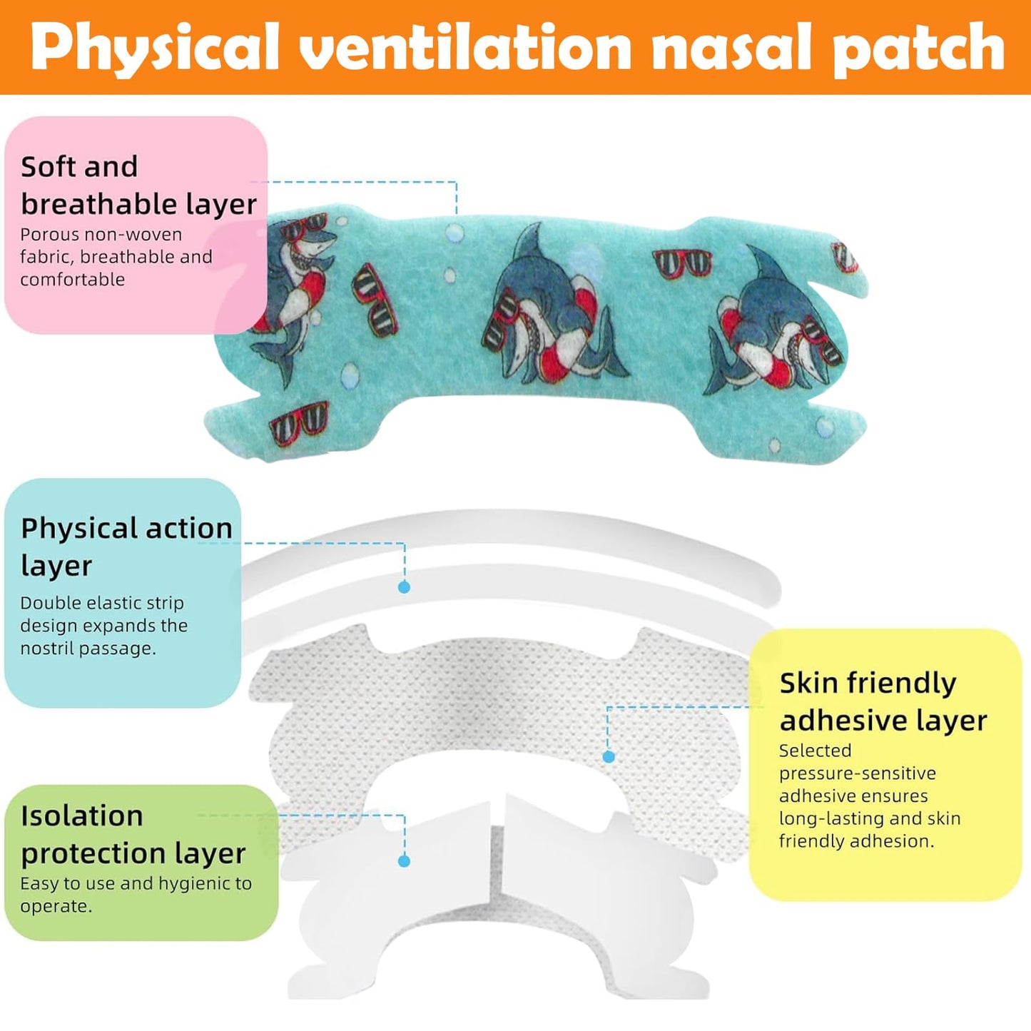 30pcs Small Size Kids Nasal Strips 1.73*0.55" Nose Strip for Kids, Extra Strength Nose Strips for Breathing,Kid Nasal Congestion Relief Nose Tape,Breathe Snoring Strip Snore Sleep Tape for Children