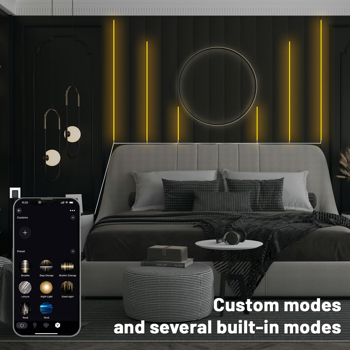 Lichaser 6 Rolls 9.84Ft Wifi Flexible Cob Led Lights For Wood Slat Wall Panels In Parallel  Acoustic Panel Led Strip Compatible With Alexa  3000K Dimmable Strip For Acoustic Panels  Shelves Lighting