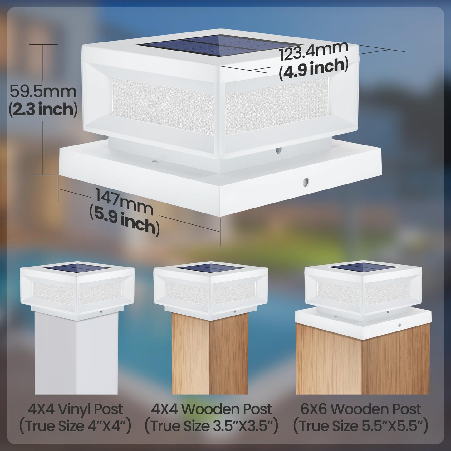 Mlambert 12 Pack Solar Post Cap Lights Outdoor  Waterproof Deck Fence Post Light For 4X4 Wood/Vinyl Posts  6X6 Wooden Posts  Cool/Warm Lighting  White