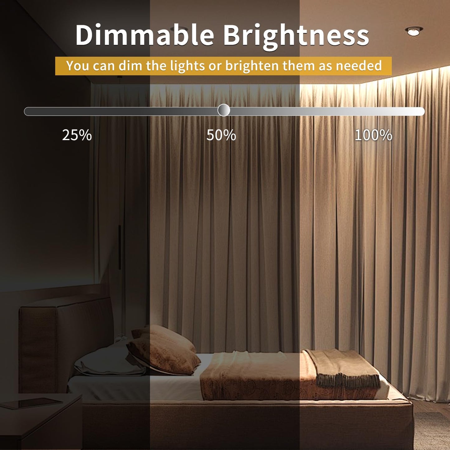 Yeewhale 100FT COB LED Strip Lights, Dimmable 3000K Warm White, Flexible LED Tape Light with Remote & App Control, Model Yeewhale-100cobNB01