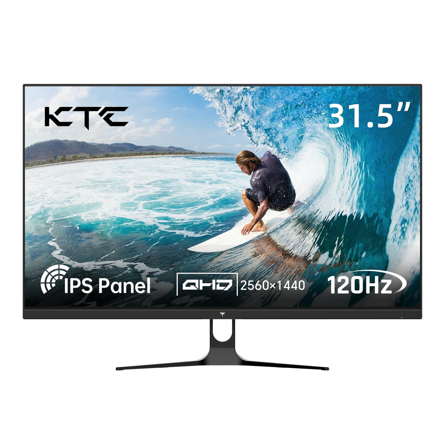 KTC 32 Inch Computer Monitor 2K - 1440P IPS Monitor 120Hz, Adaptive Sync, 109% sRGB, HDR10, Eye Care, HDMI Displayport, Tilt, VESA Compatible, 100Hz PC Monitors for Home Office Gaming, White, H32D6