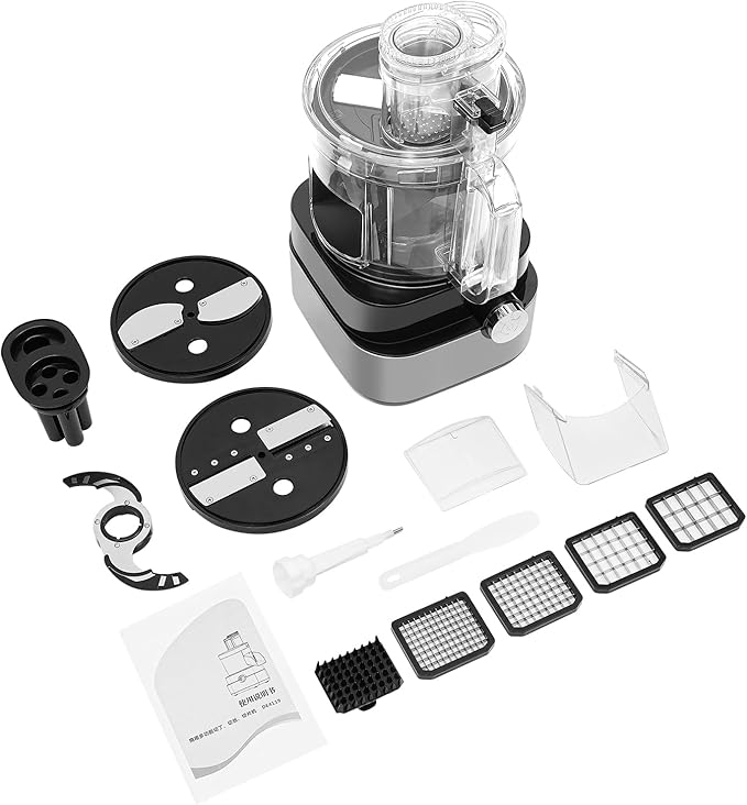 Commercial Food Processor,600W Electric Vegetable Dicer Chopper,Professional Veggie Shredder with 900PRM,Multifunctional Meat Grinder Blender,Food Chopper for Onions,Potatoes,Meat