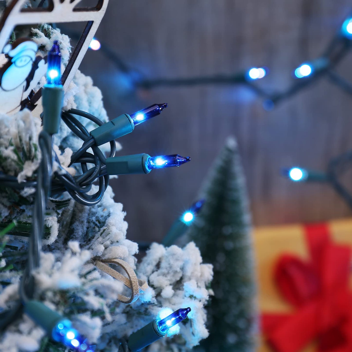 Odeetronic 21.63Ft 100 Count Blue Incandescent Christmas String Lights, Ul Certified, Indoor/Outdoor Decor