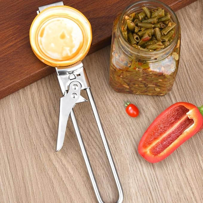 Adjustable Stainless Steel Can Opener,Master Opener Adjustable Jar and Bottle Adjustable Multifunction Stainless Steel Can Jar Lid Gripper Manual Opener for Kitchen Accessories (3)