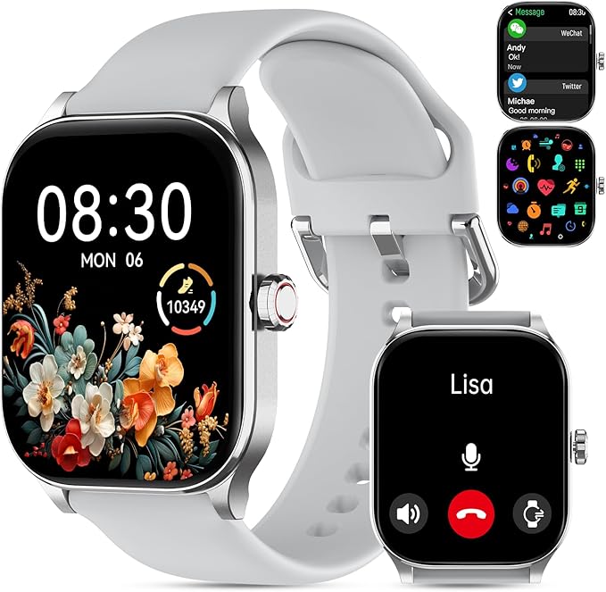 Smart Watch for Women Men(Answer/Make Call), Smartwatches with Heart Rate/SpO2/Sleep/Stress Monitor, IP68 Waterproof Activ...