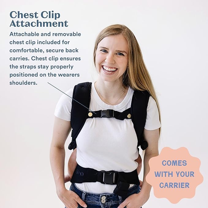 Ava & Oliver Essential Baby Carrier – Ergonomic, Hip-Healthy Soft Structured Carrier for Infants & Toddlers (7–35lbs) - Front and Back Carry, Breathable Fabric, Stylish & Lightweight (Vanilla)