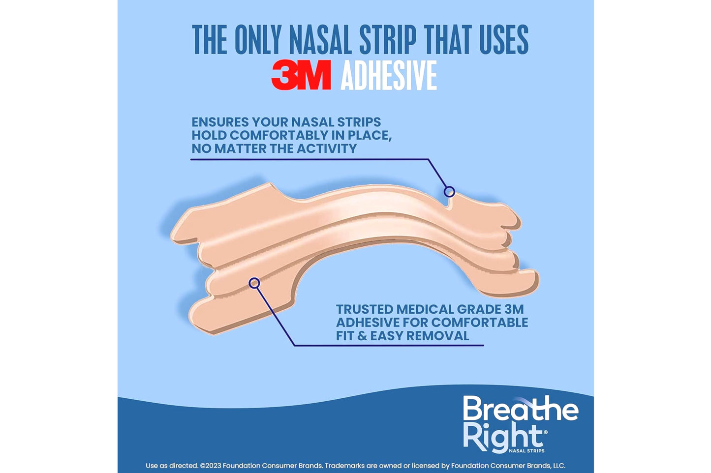 Breathe Right Original Large Tan Nasal Strips, 30 Count (Pack of 3)