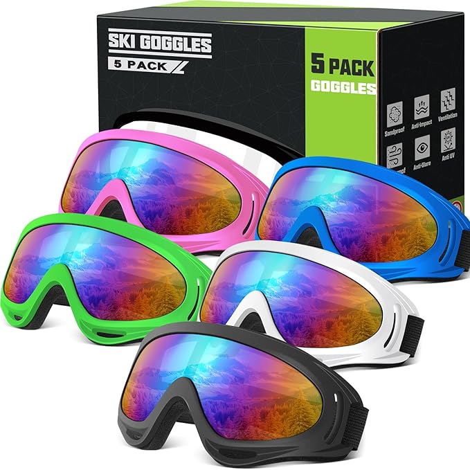 OXG Ski Snowboard Goggles for Men Women, UV Protection Ski Snow Goggles for Kids Youth Adult